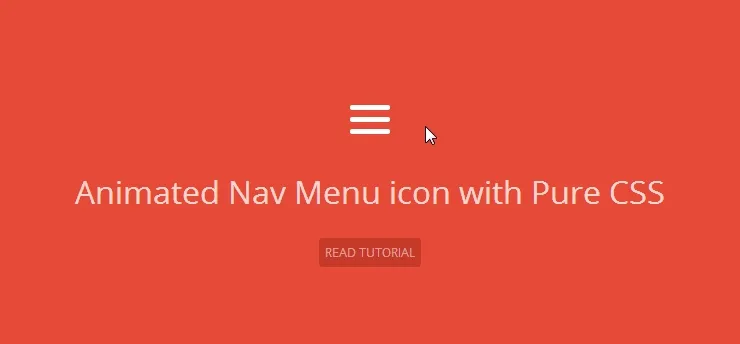 Animated Menu Icon with CSS