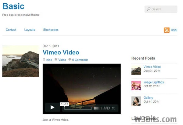 Basic WordPress Theme