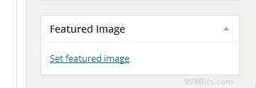 Featured Image Meta box in WordPress Featured image meta box