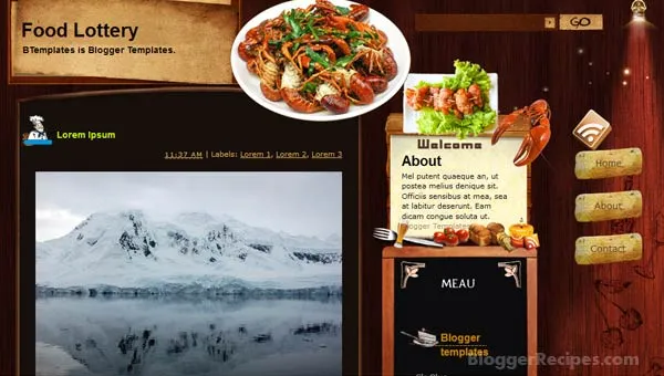 Food Lottery Blogger Template Food Lottery Blogger Template