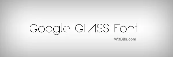 Google Glass Font Google Glass Font