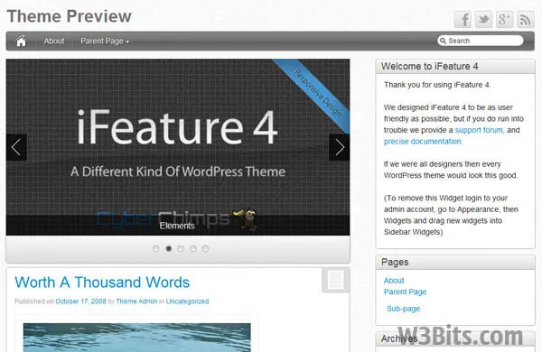 iFeature Theme for WordPress iFeature WordPress Theme