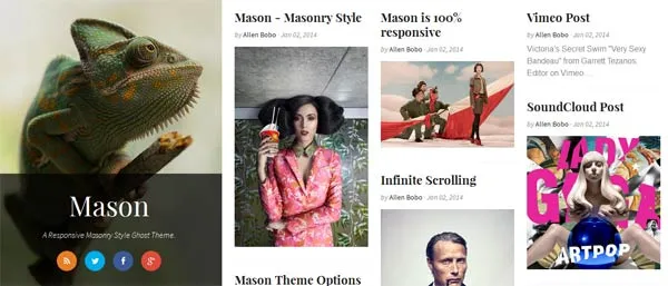 Mason theme for Ghost Mason Ghost Theme