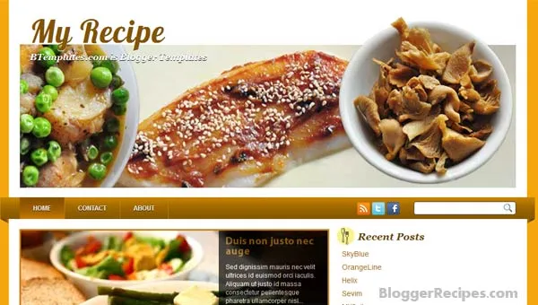 My Recipe Blogger Template My Recipe Blogger Templates