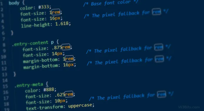 Pixel fallback for rem units px fallback for rem units