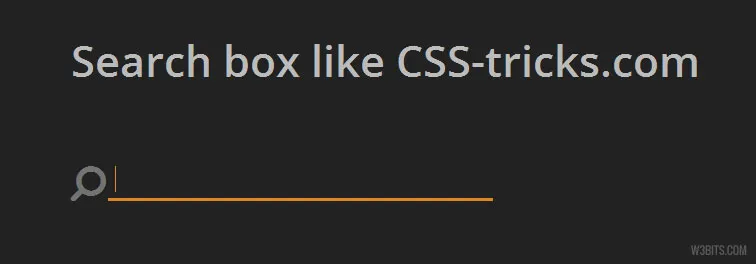 CSS-tricks like search box