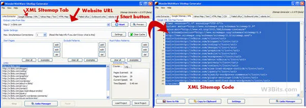 Sitemap Generator tool demo Sitemap Generator tool