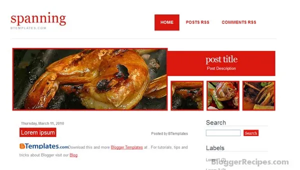 Spanning Blogger Template Spanning Blogger Templates