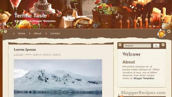 Terrific Taste Blogger Template Terrific Taste Blogger Templates
