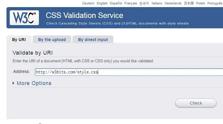 W3 CSS Validator