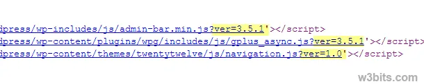 WordPress enqueued scripts with Version info Version info shown by WordPress enqueue functions